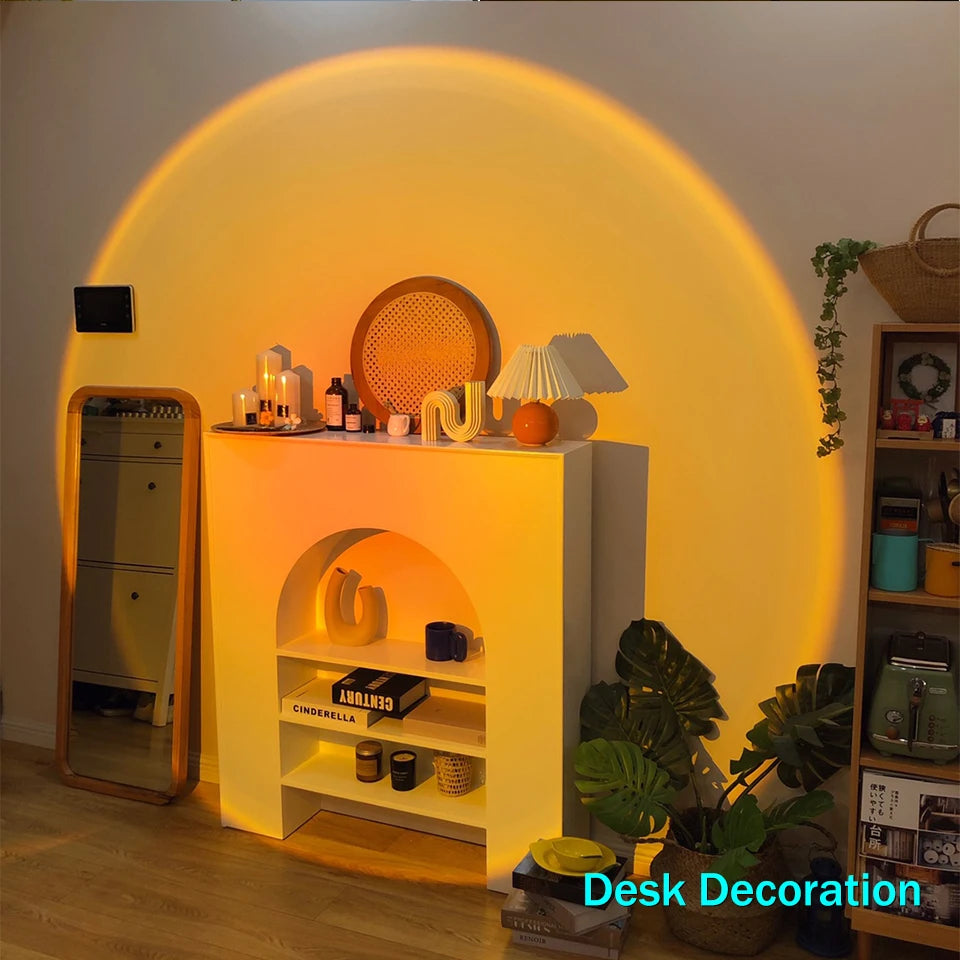 USB Sunset Lamp Sunset Projector Mood Light