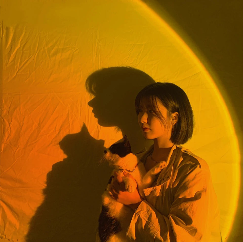 USB Sunset Lamp Sunset Projector Mood Light