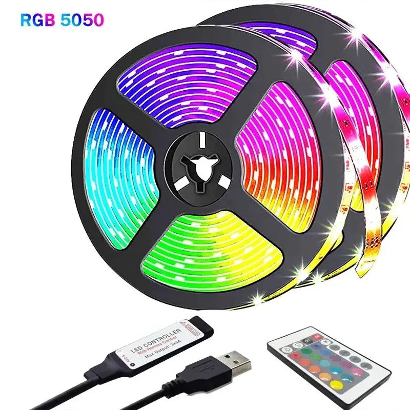 5M LED USB RGB Light Strip With Remote Control