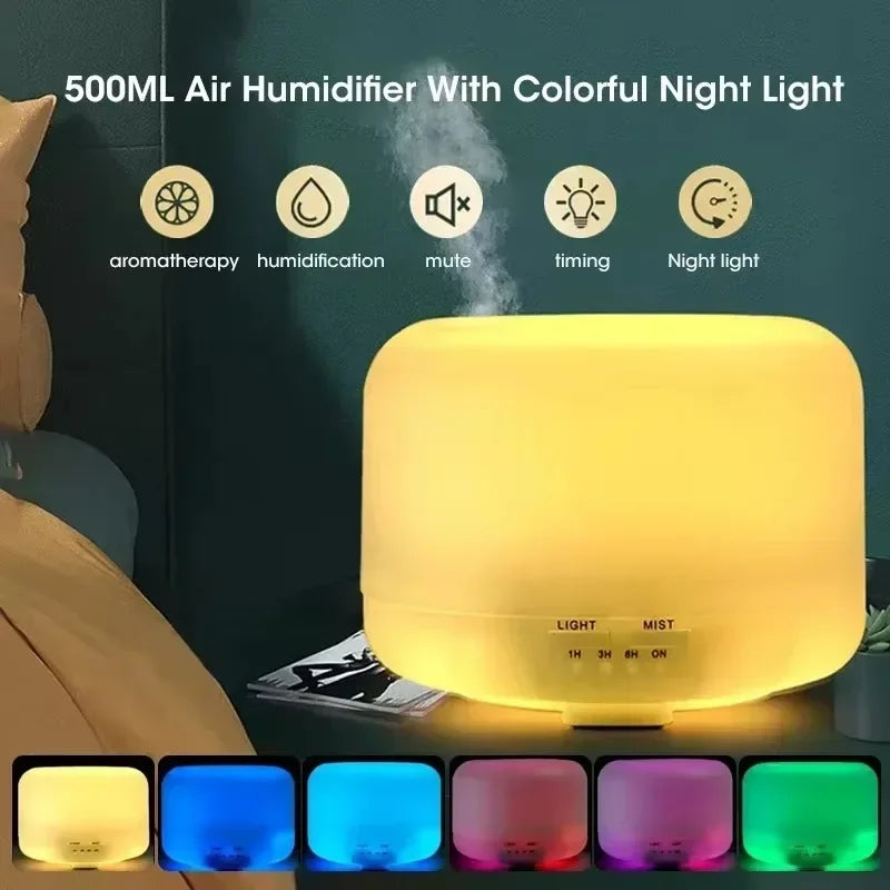 Wood Grain Humidifier Night Light