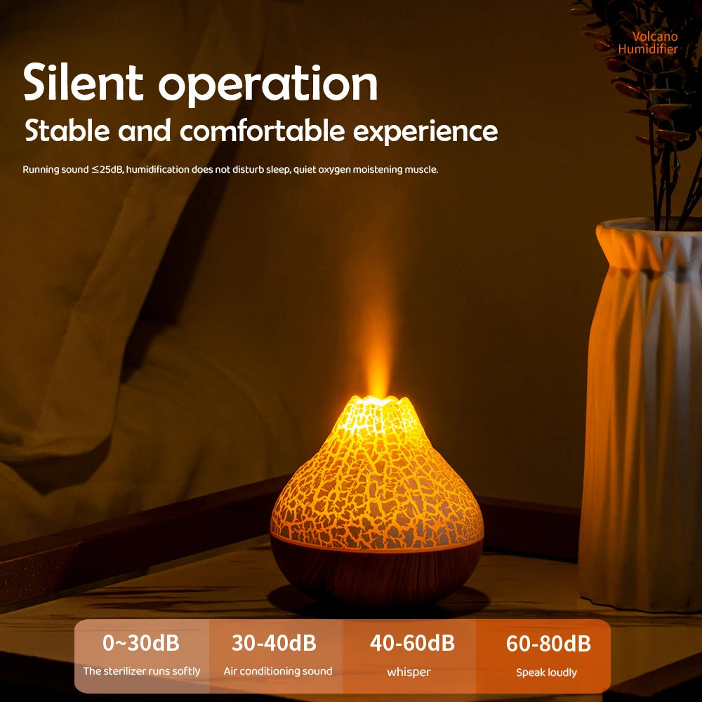 Volcano Humidifier/Aromatherapy Diffuser Night Light