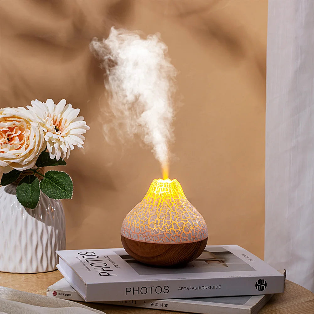 Volcano Humidifier/Aromatherapy Diffuser Night Light
