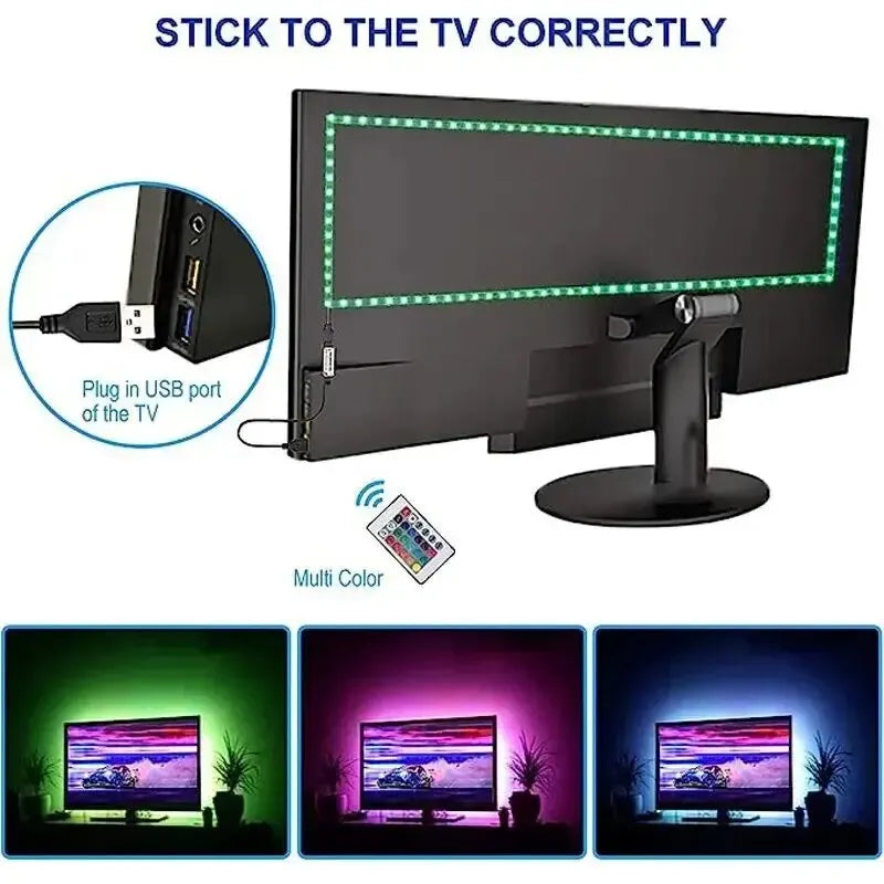 5M LED USB RGB Light Strip With Remote Control