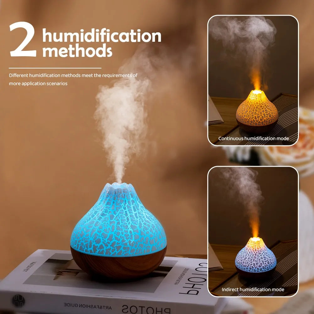 Volcano Humidifier/Aromatherapy Diffuser Night Light