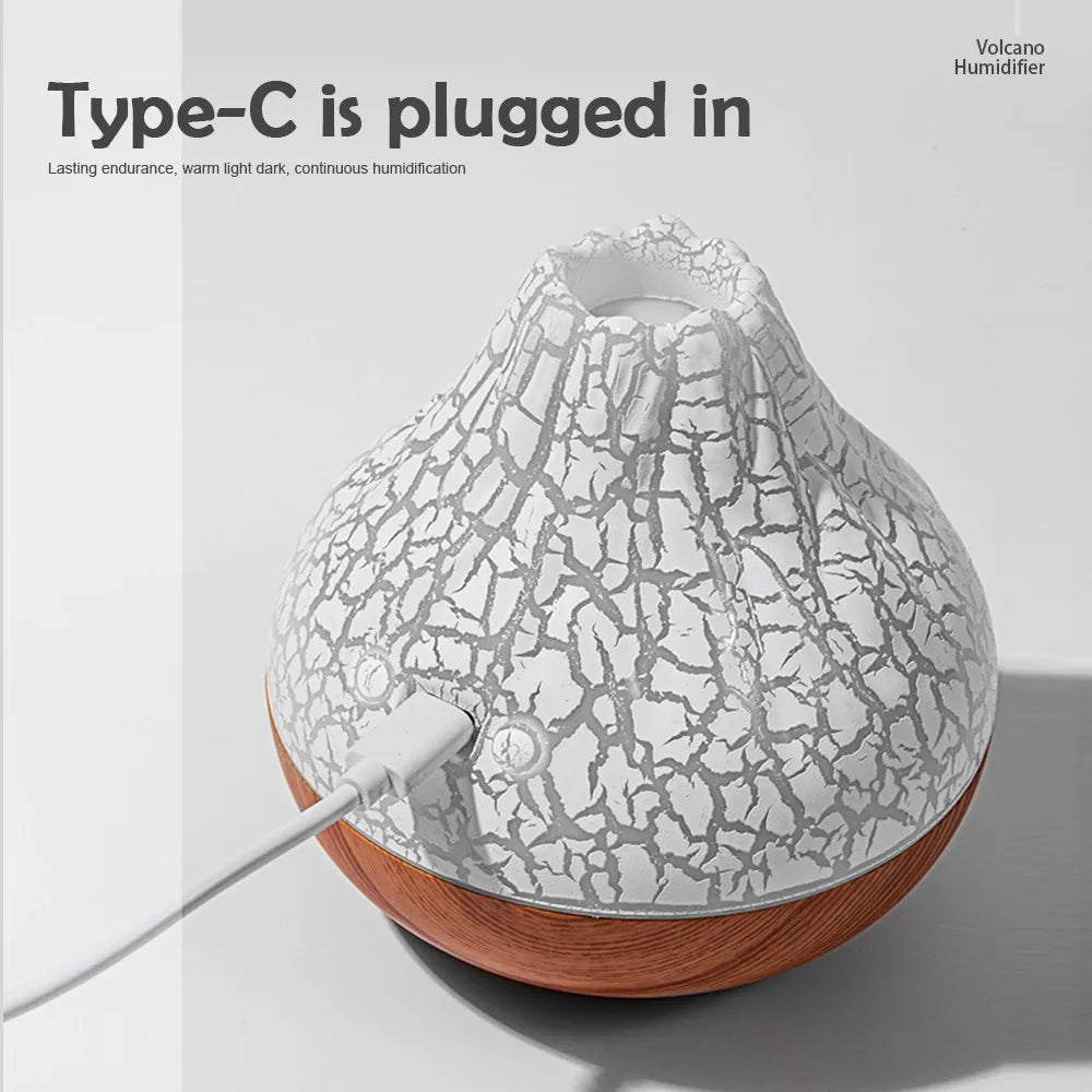 Volcano Humidifier/Aromatherapy Diffuser Night Light