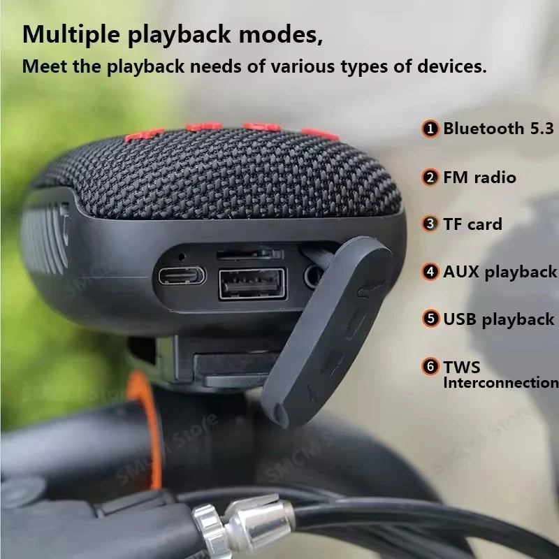 Wireless Bluetooth Bike Speaker & FM Radio