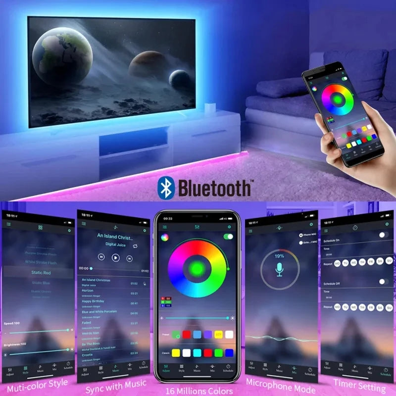 RGB LED Light Strip with App Control